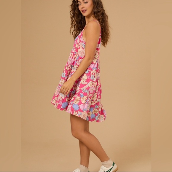 Altar’d State Jaime Sleeveless Pink Floral Mini Dress Size XS - Picture 7 of 7